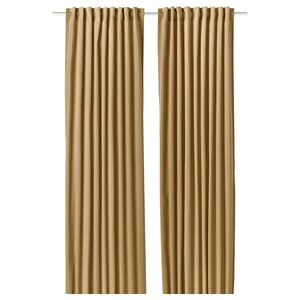 IKEA Sanela Light-Filtering Curtains | 55x98 | Beige-Yellow | Brand New